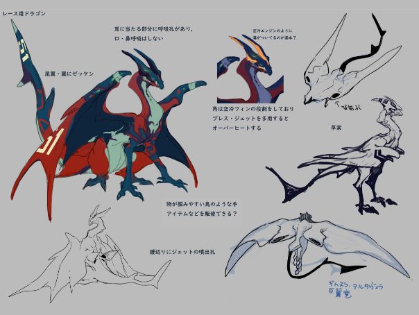 design image of race dragons
